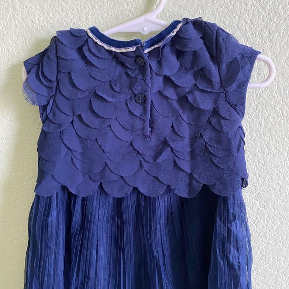 Cat & Jack Navy Blue Toddler Girl Tulle Spring Summer Party Dress | Size 18 M - Picture 8 of 9